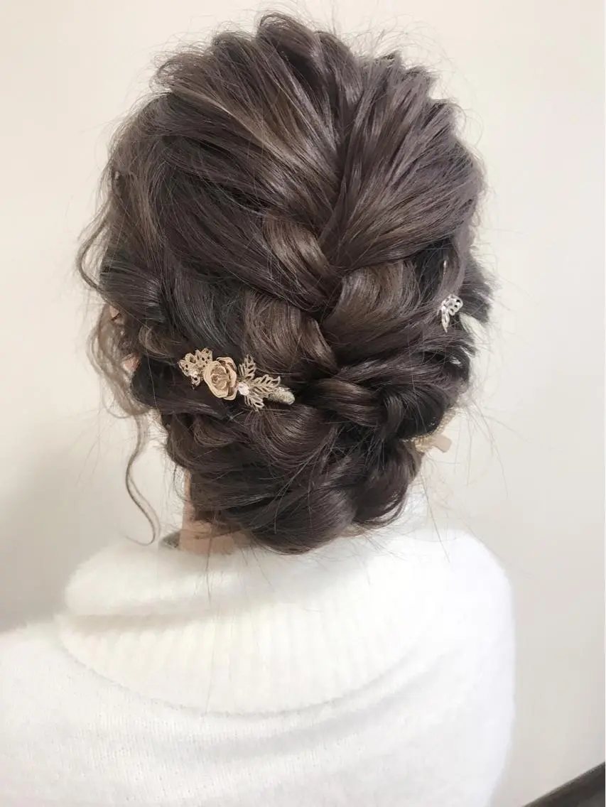 セミロング ヘアアレンジ 結婚式・ブライダル 沢田 瞳のヘアスタイル