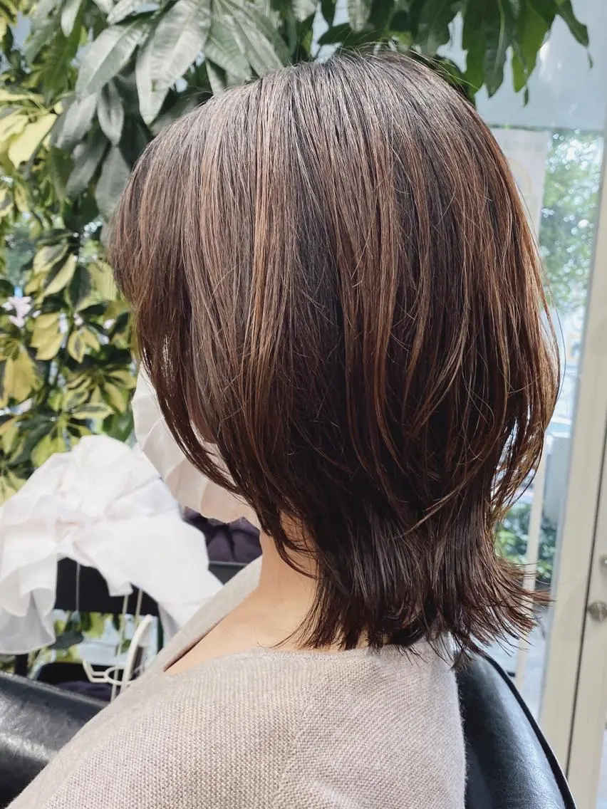ミディアム くびれヘア ショート・ウルフ✂︎ 安住有咲子のヘアスタイル