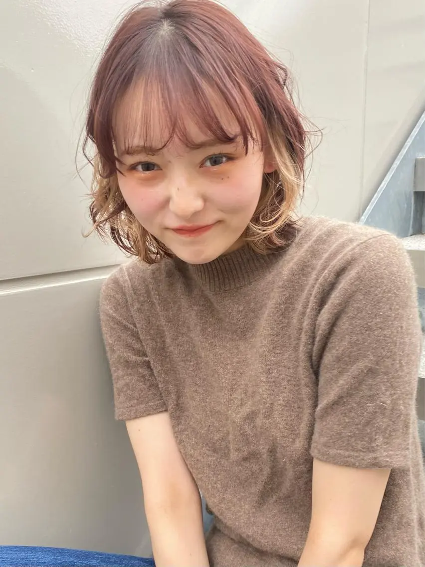 ショート カラー ブリーチ 透明感カラー ダブルカラー ブリーチなしカラー 髪質改善 当日予約大歓迎💗 依田瑞希のヘアスタイル