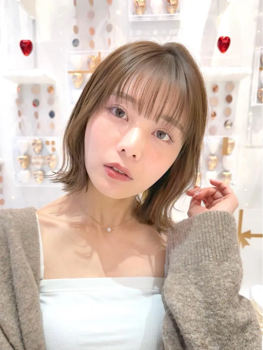 ミディアム カラー パーマ ヘアアレンジ レイヤーカット/ボブ /縮毛矯正✨大輝のヘアスタイル