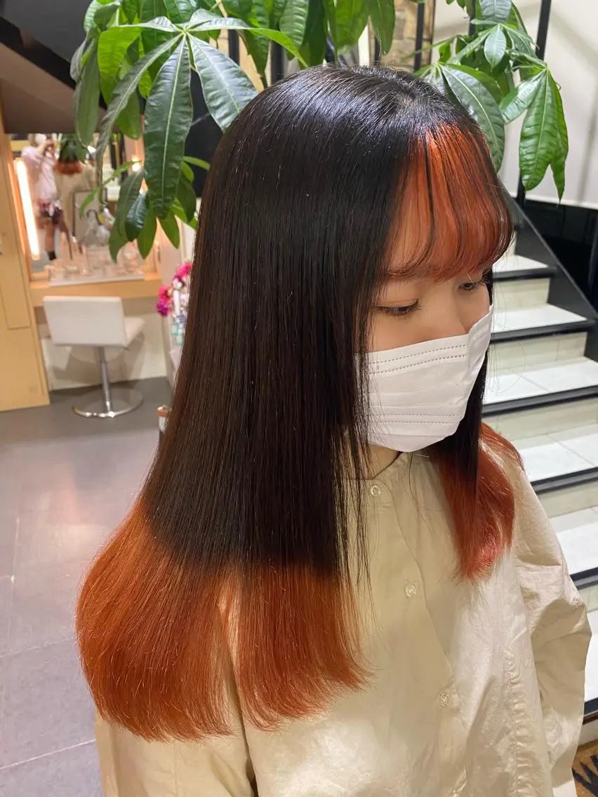 ロング カラー ヘアアレンジ TSUNA 🌙 Lim 五反田のマツエク・マツパデザイン