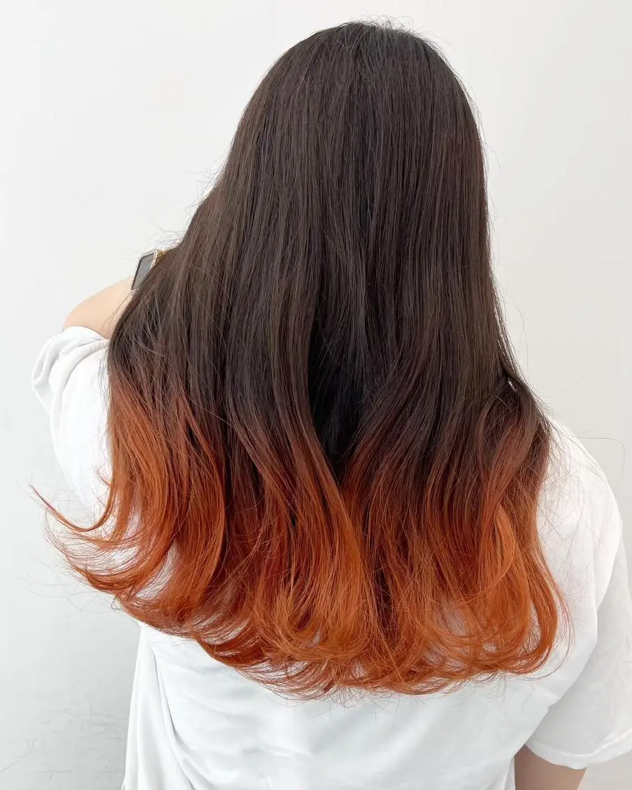 カラー ロング バレイヤージュ ブリーチ ダブルカラー イヤリングカラー ハイライトカラー ヘアカラー 【公式】amble luxe 中野のヘアスタイル