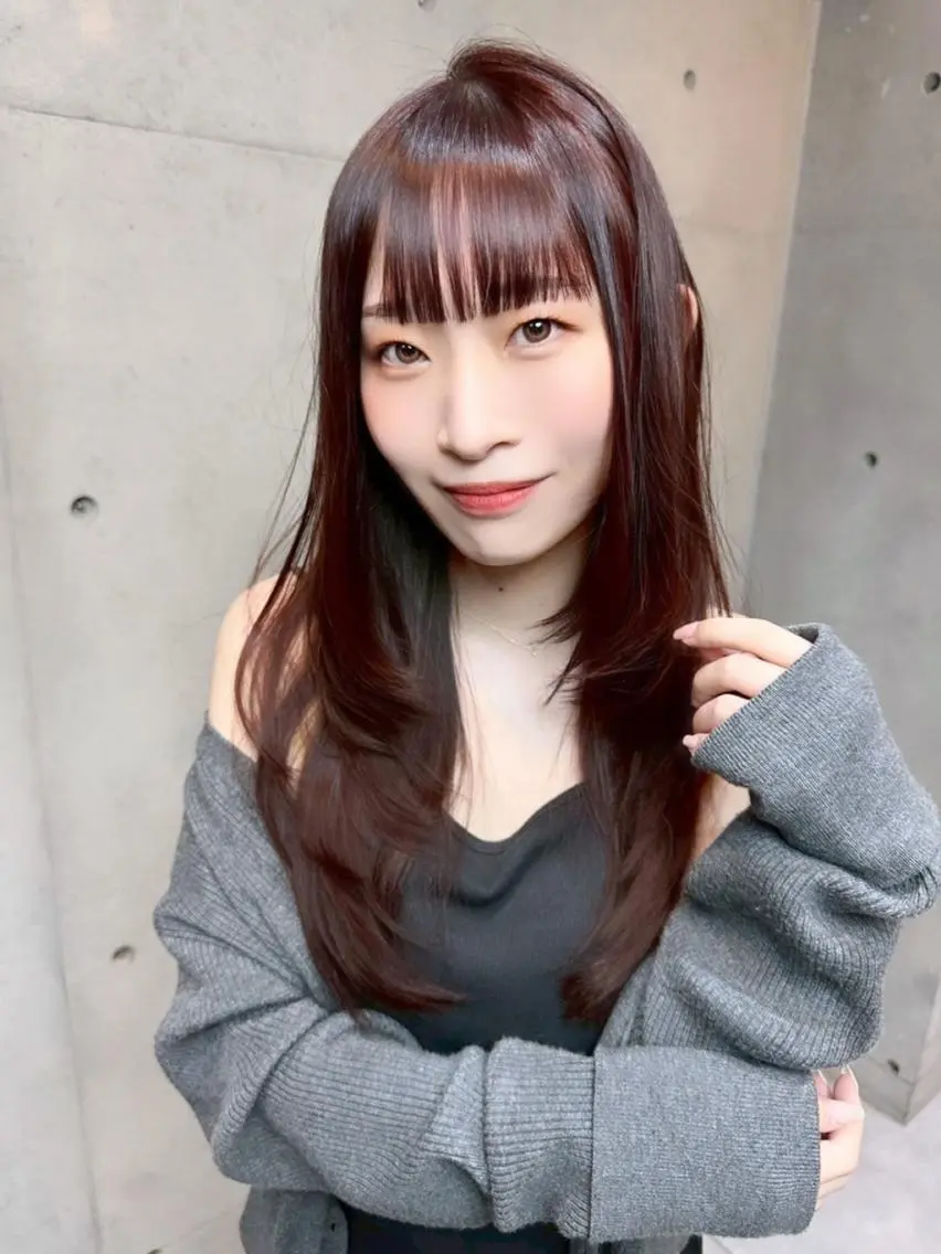 カラー ロング レイヤーカット 小顔カット Blume...✮ Kenレイヤーカットのヘアスタイル