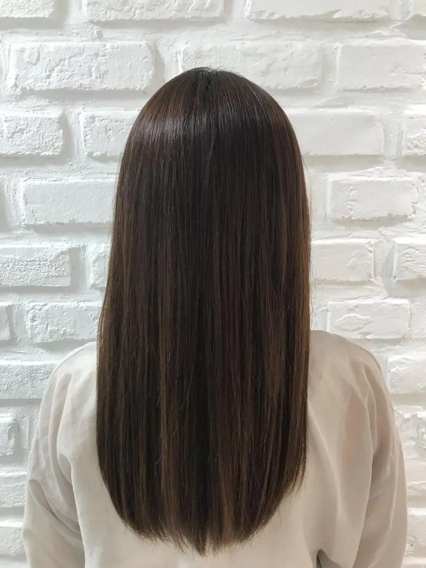 ロング パーマ 縮毛矯正 【暖色カラー特化】 中山由梨のヘアスタイル
