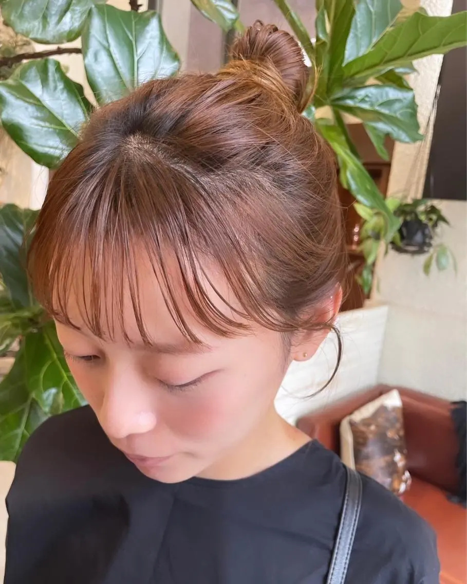 ミディアム お団子ヘア miyabu momokaのマツエク・マツパデザイン