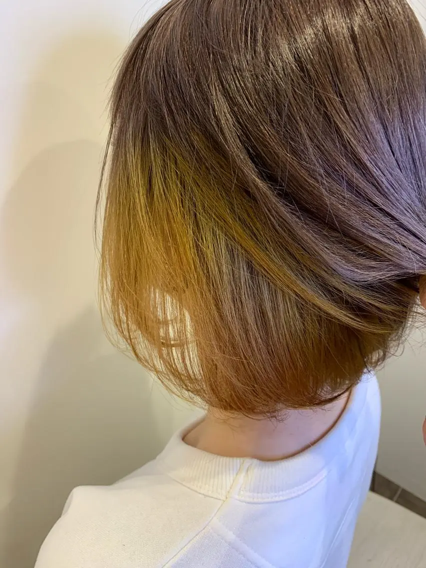 ショート カラー オレンジ 山本 章人のヘアスタイル