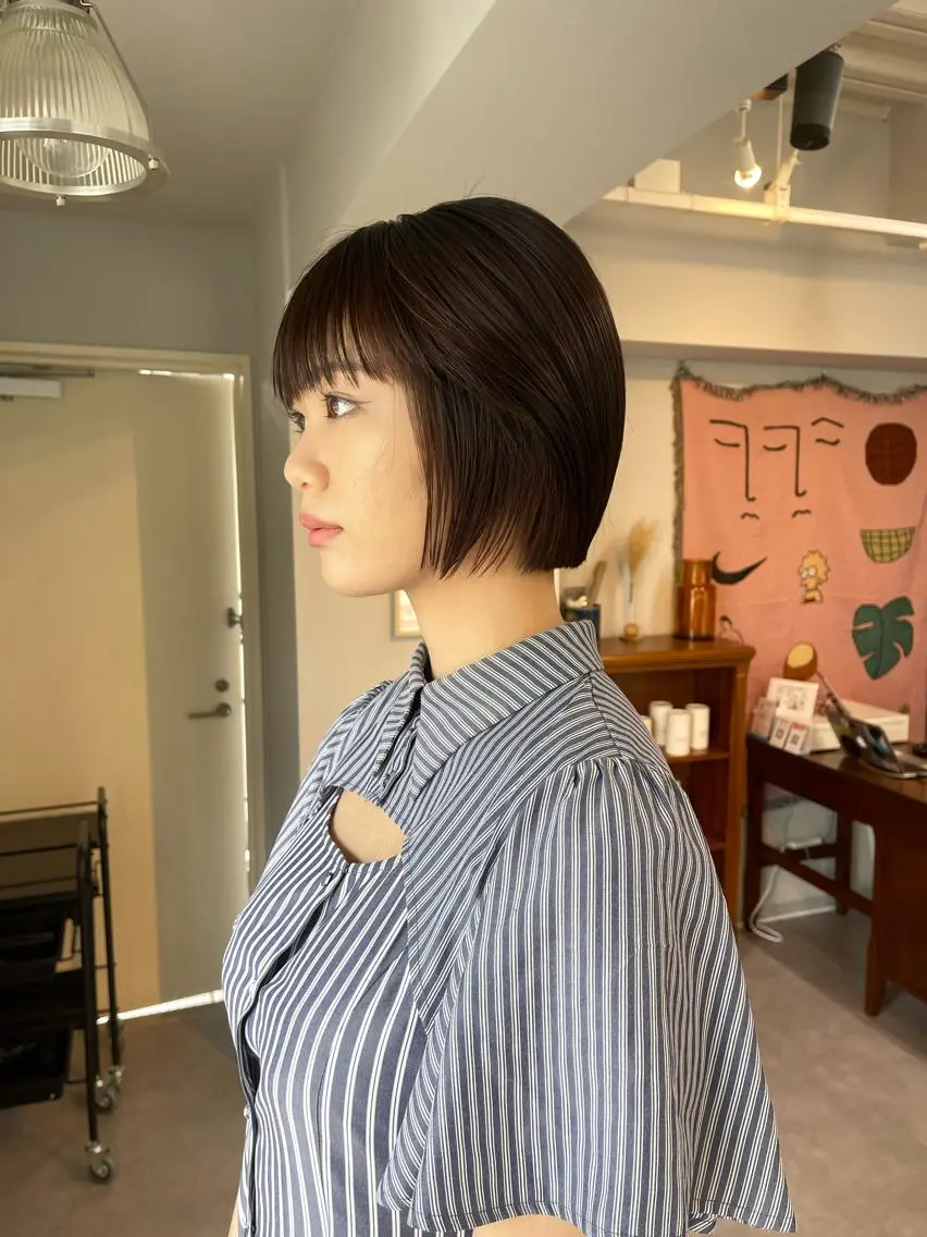ショート ボブ カット ヘアカラー トリートメント 丁寧なカウンセリング 🌿KENTA🌿のヘアスタイル
