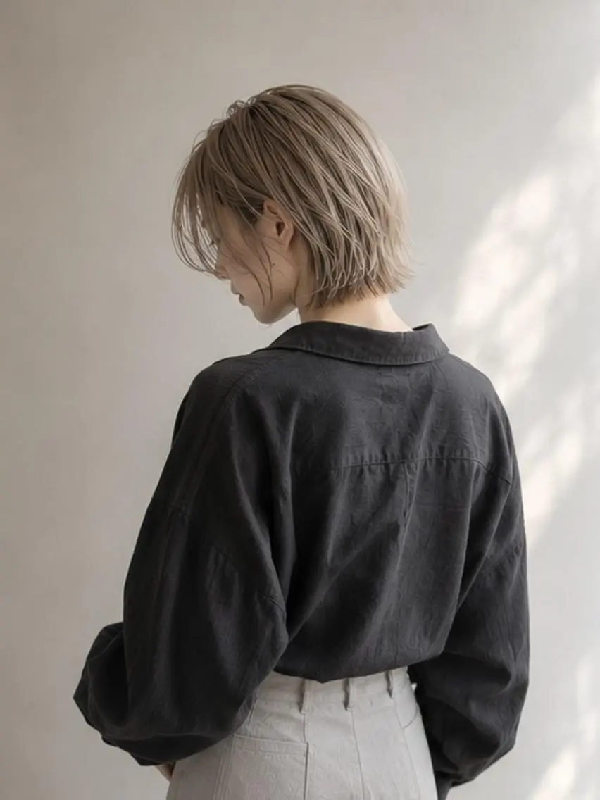 ショート ヘアカラー トリートメント 長島 良翼のヘアスタイル
