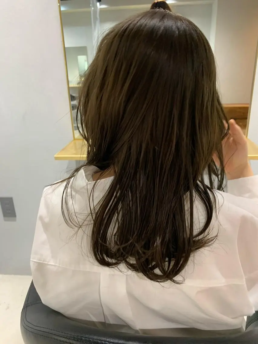 セミロング カラー パーマ ボブパーマコテ巻き風 パーマNo1深江秀平のヘアスタイル
