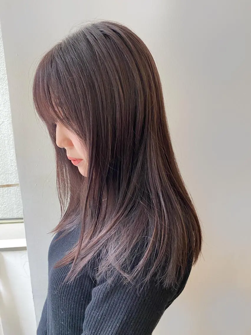 ロング カラー ベージュカラー ブラウンカラー ラベンダーカラー ラベンダーピンク ピンクカラー 🌸透明感艶 カラー🌸Yuukiのヘアスタイル