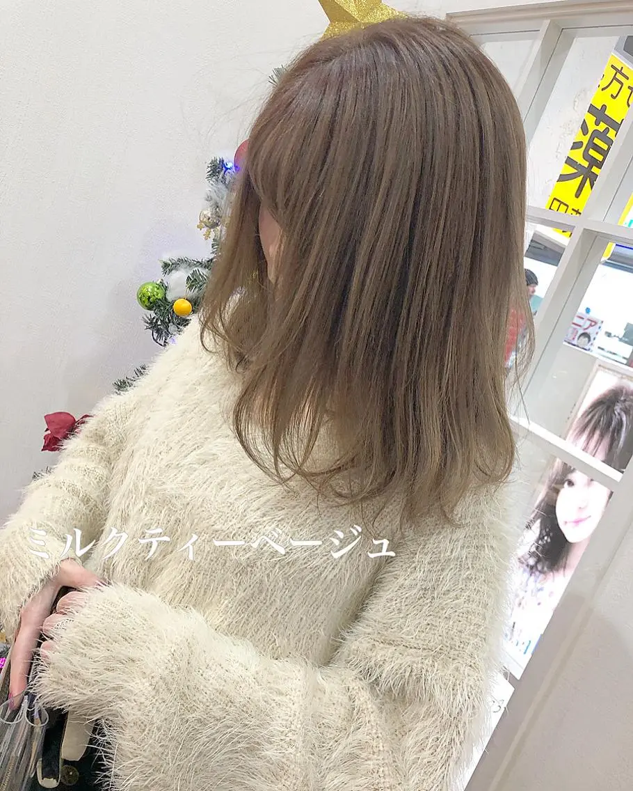 セミロング 横浜ブリーチムラ直し ハイトーン/ブリーチのヘアスタイル