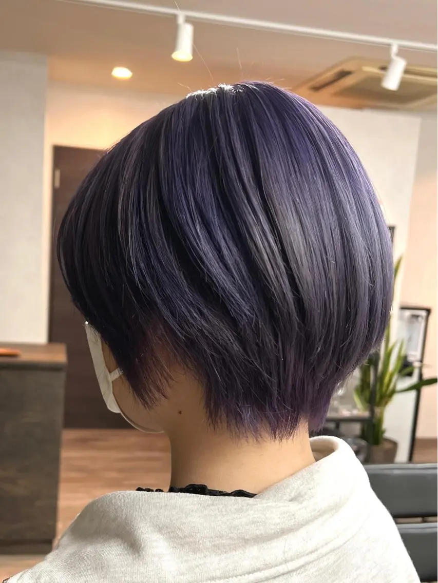ショート カラー バレイヤージュ ブリーチ ケアブリーチ ダブルカラー イヤリングカラー カット ヘアカラー 🌷かわばた めい🌷のヘアスタイル