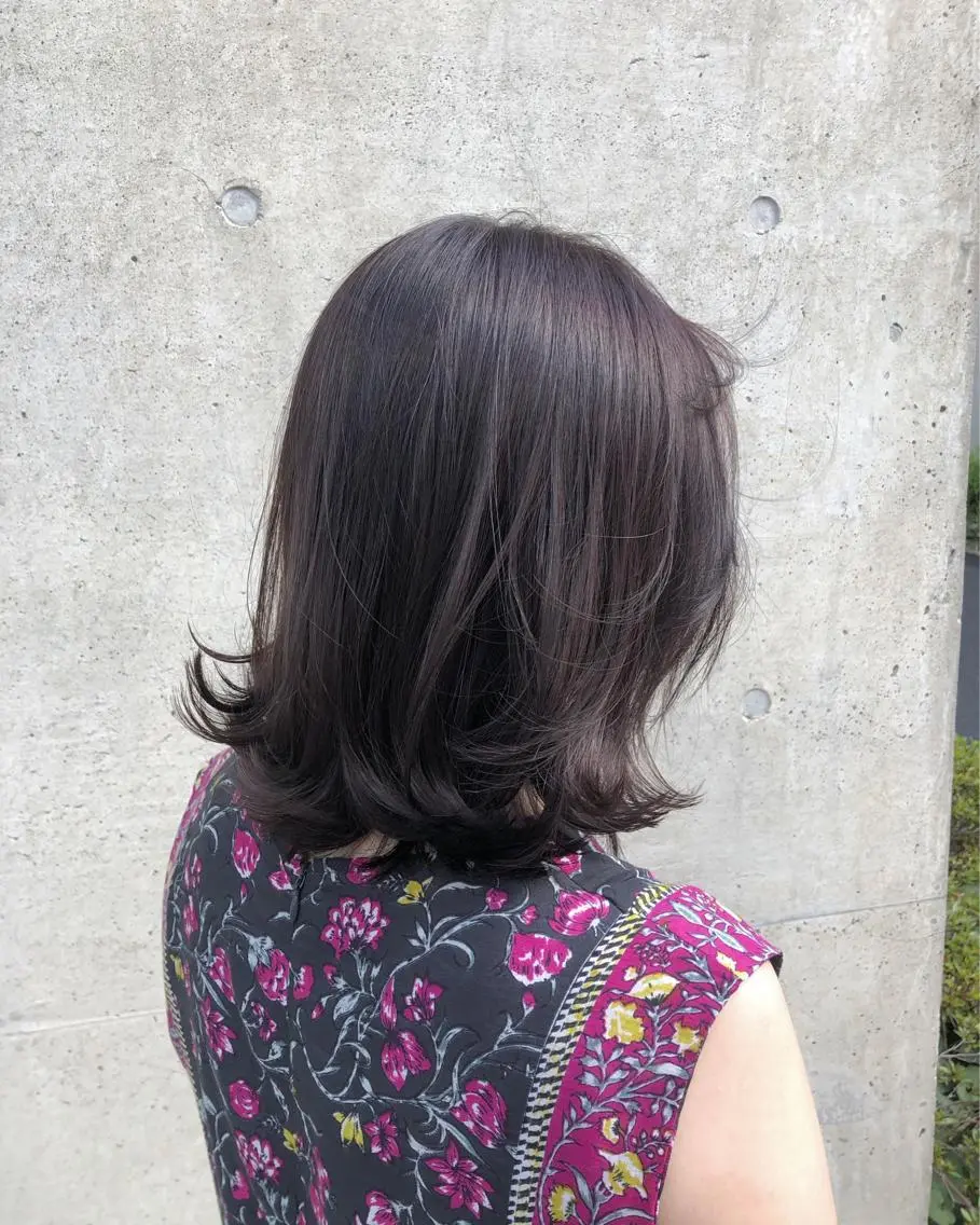 ミディアム カラー ラベンダーカラー ラベンダーピンク ピンクカラー クリスマス フレンチボブパーマ Yuukiのヘアスタイル