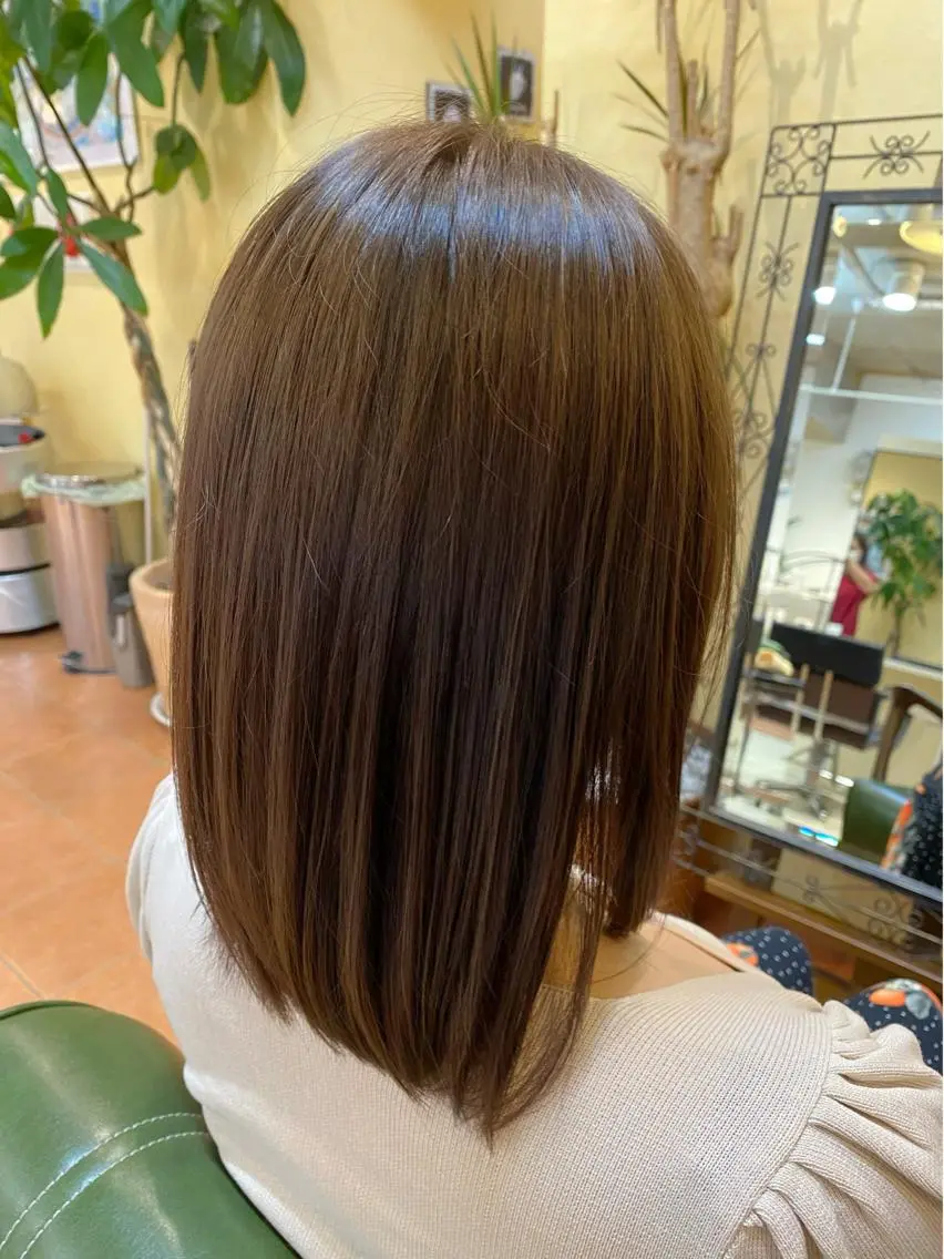 ミディアム カラー ヘアカラー トリートメント 石井 佑樹のヘアスタイル