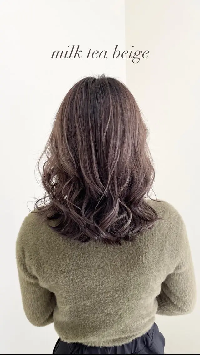 セミロング カラー 縮毛矯正×髪質改善 小笠原大樹のヘアスタイル