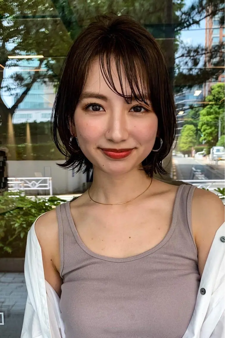 ミディアム カラー カット ヘアカラー トリートメント 🉐レイヤー/塩見 弘樹🉐渋谷のヘアスタイル