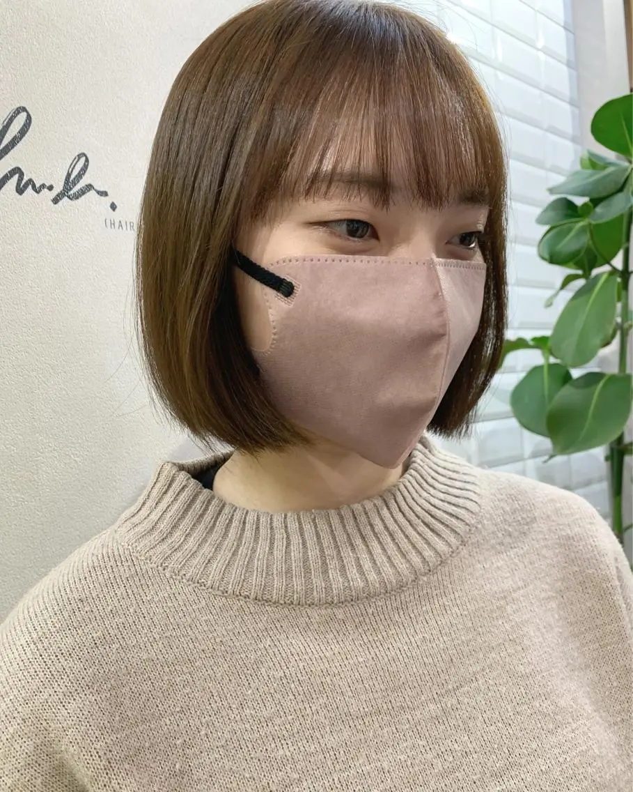 ショート カラー ボブ hubhair レイヤー/透明感のヘアスタイル