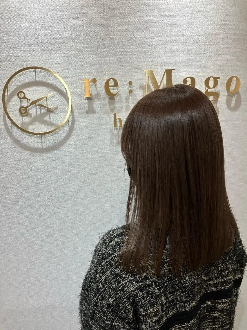 セミロング カラー キッズ カット ヘアカラー トリートメント 横浜関内髪質改善 re:Magoのヘアスタイル
