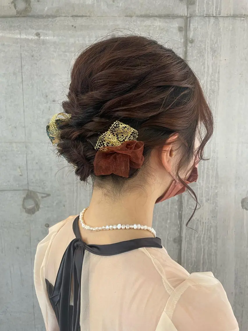 ミディアム ヘアアレンジ 🎀ヘアセット/艶髪 /はやしほのか🎀のヘアスタイル