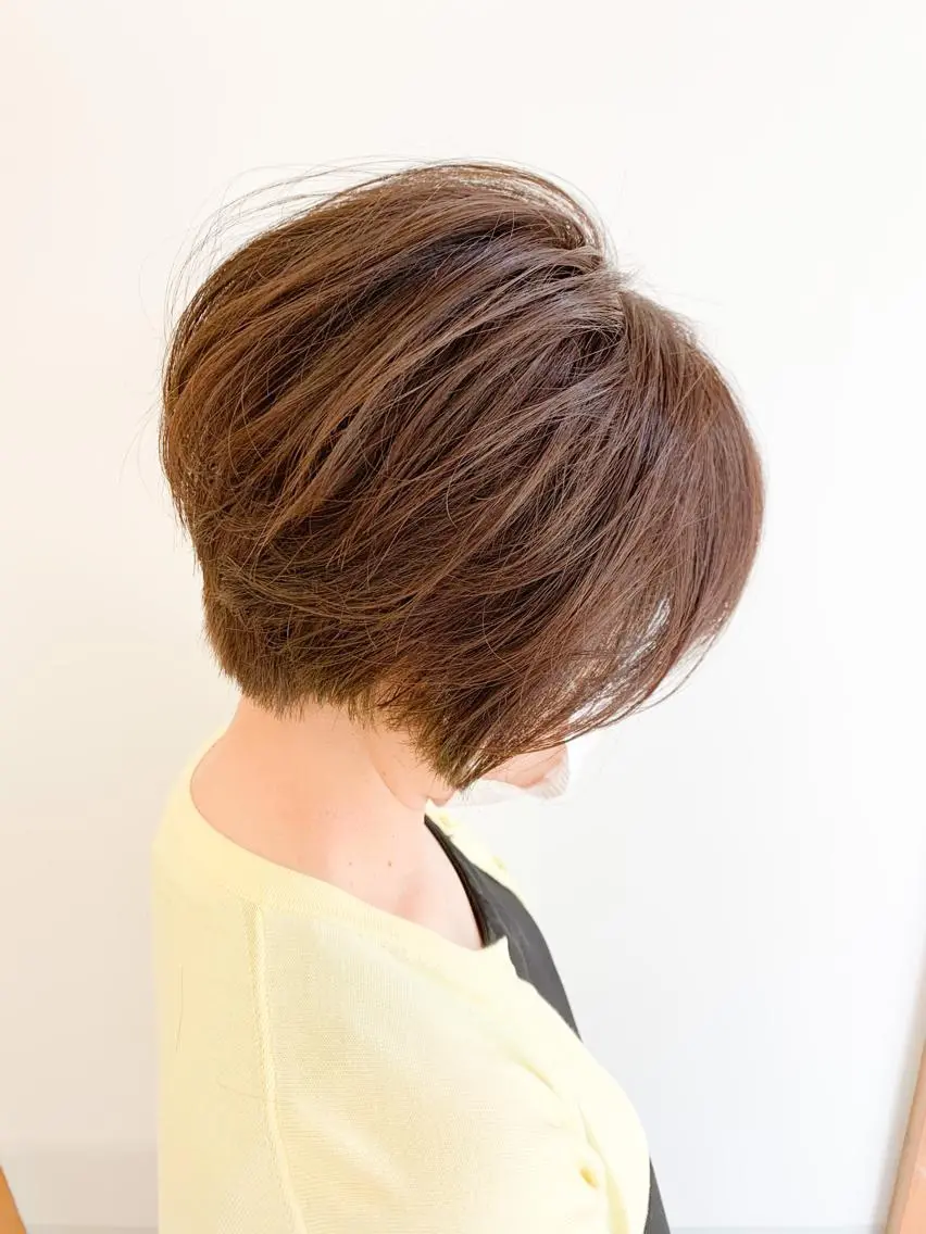 ショート ワンレンボブ ボブ トリートメント カット 角床直哉 カラーカットNO 1のヘアスタイル
