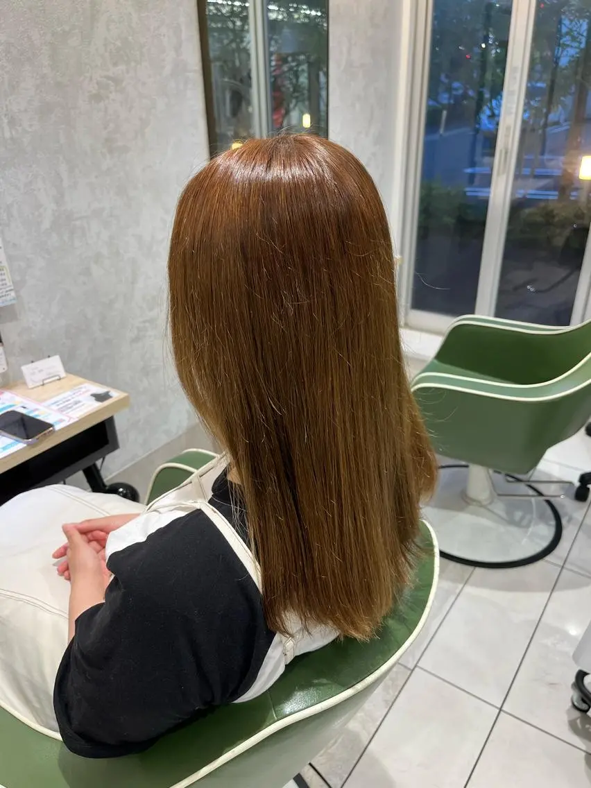 ロング カット 縮毛矯正 吉田 遥稀【Earth】のヘアスタイル