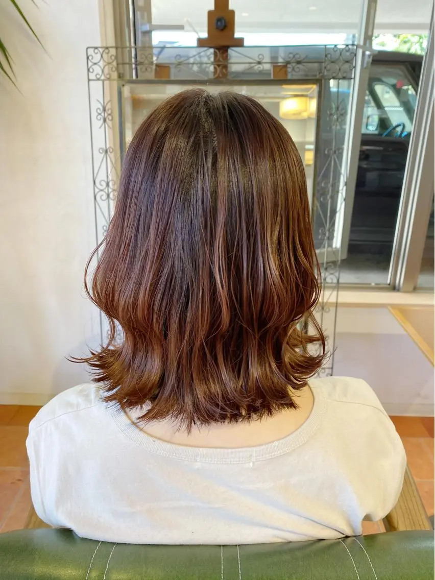 ミディアム カラー カット ヘアカラー トリートメント 石井 佑樹のヘアスタイル