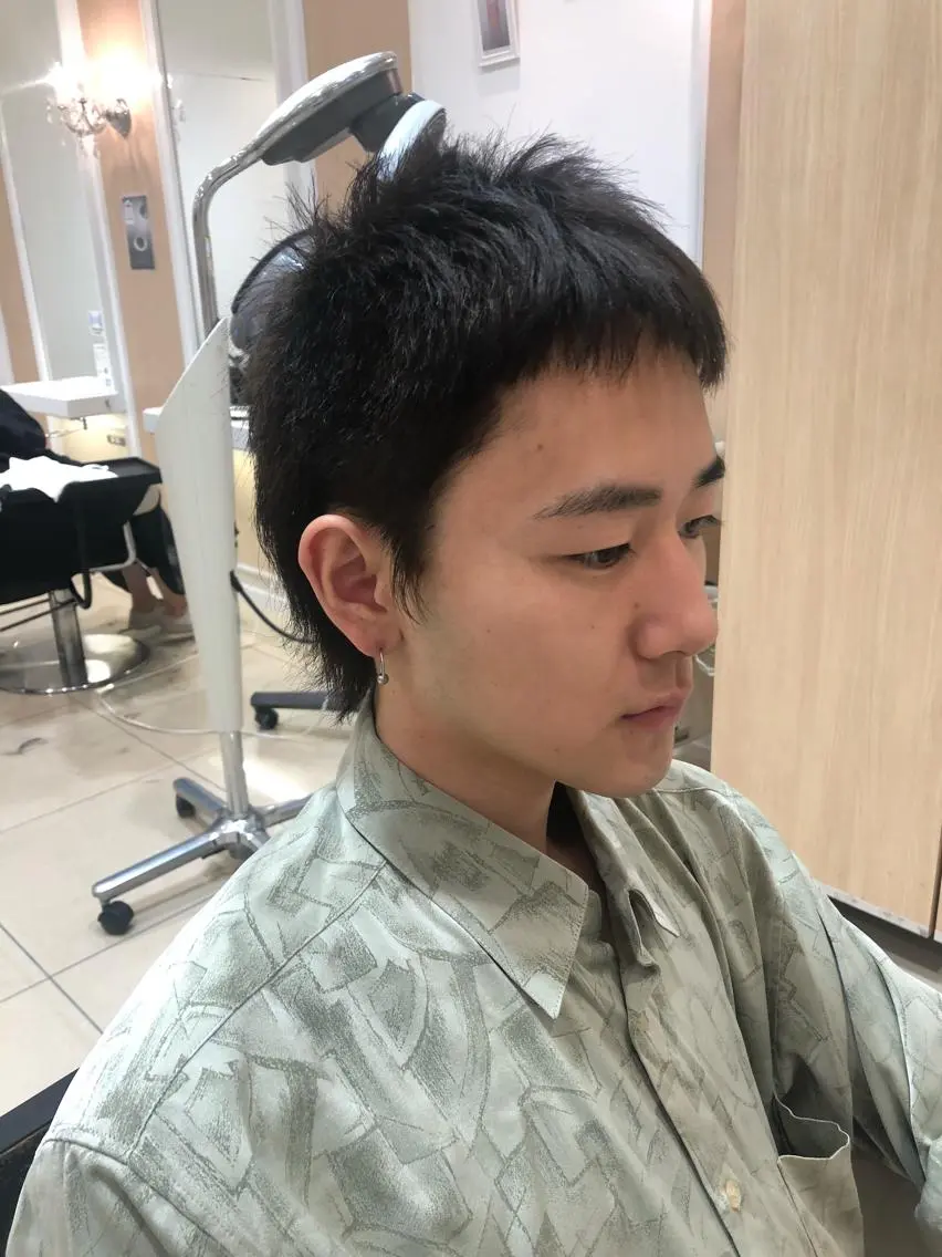 ショート メンズ ボウズ メンズウルフカット ウルフカット Ash中目黒店 榊間茜のヘアスタイル
