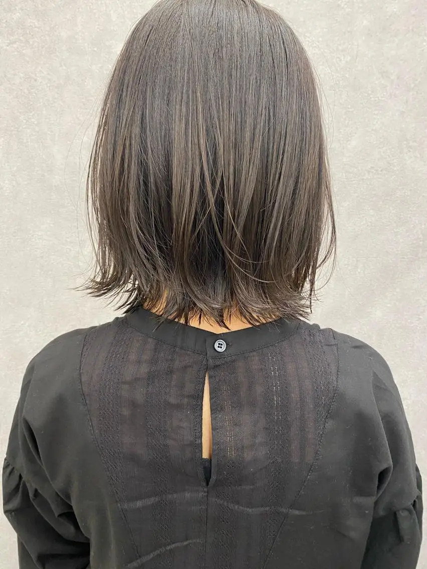 ショート カラー ヘアアレンジ 透明感カラー 伸ばしかけ カット ヘアカラー トリートメント Kawaguchi Arisaのヘアスタイル