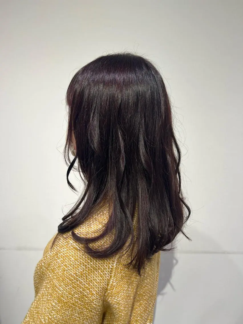 セミロング カラー アッシュ ピンクカラー カット ヘアカラー 【暖色カラー特化】 中山由梨のヘアスタイル
