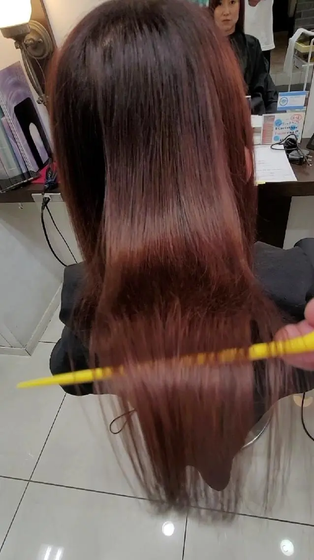 ロング 縮毛矯正 トリートメント 石川 貴子のヘアスタイル