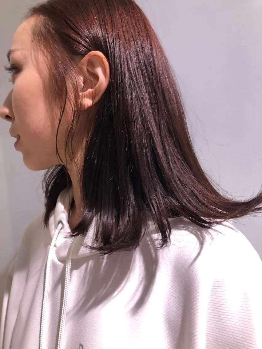 ミディアム カラー 斉藤 瑞恵のヘアスタイル