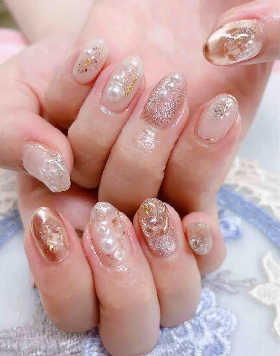 ネイル ハンドネイル MoonNail ユリ🌸のネイルデザイン