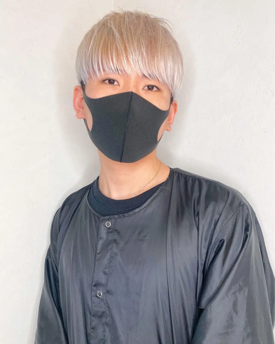 メンズ ミウ☆ ブリーチダブルカラーのヘアスタイル