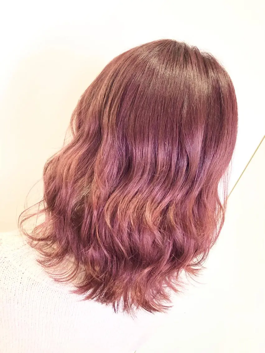 ミディアム ヘアカラー トリートメント ハイトーン/ブリーチ ルミエール/新栄/栄のヘアスタイル