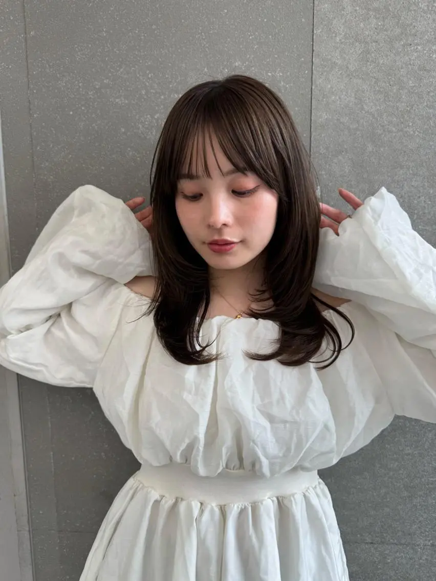 ロング ヘアカラー トリートメント 低ダメージカラー Yoshidaのヘアスタイル