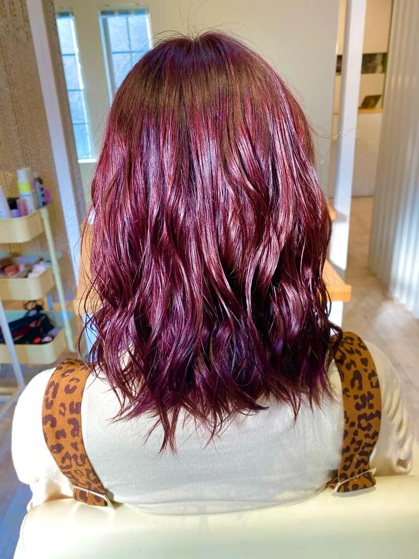 セミロング カラー ヘアアレンジ Design Color🐰アユミのヘアスタイル
