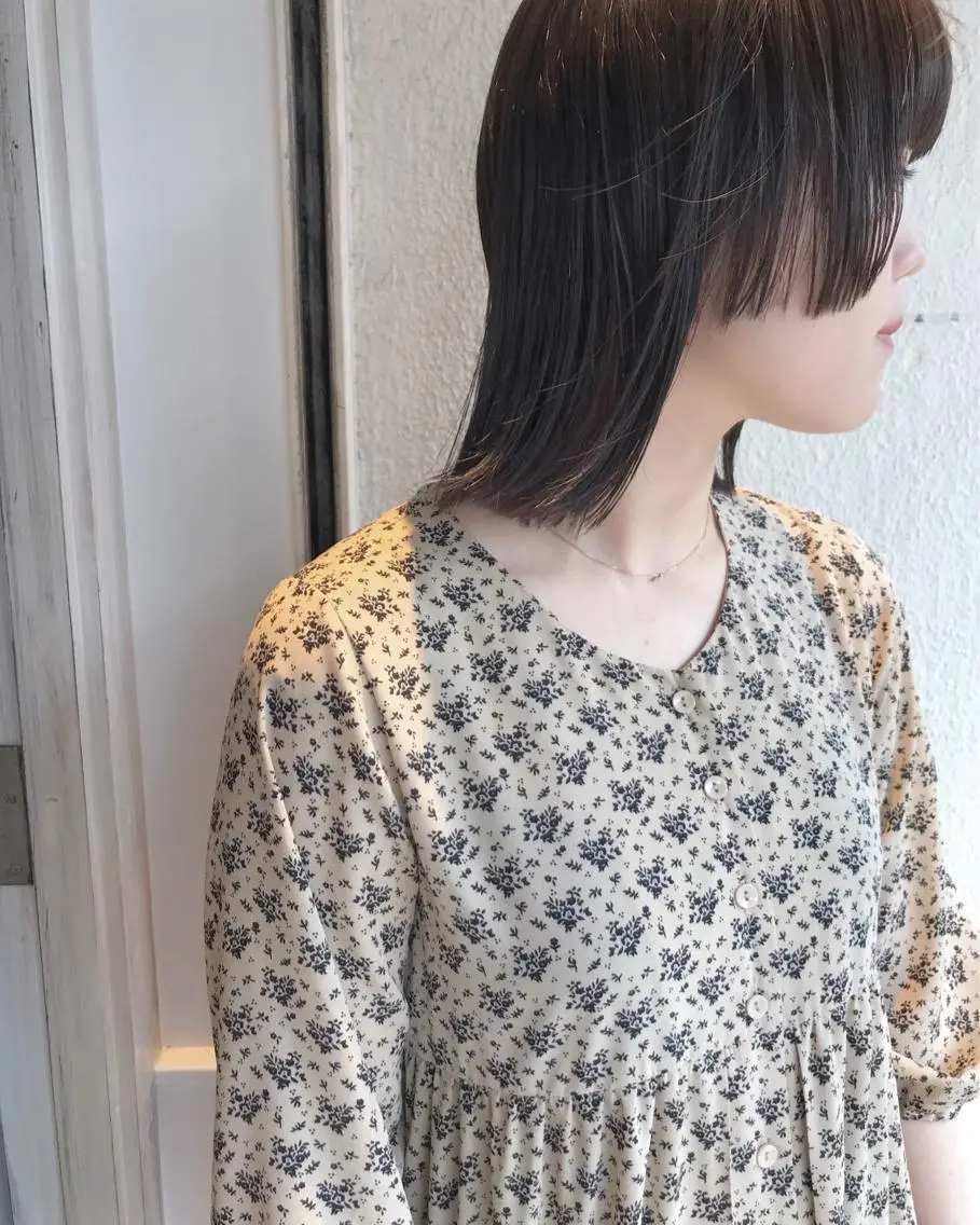 ミディアム サイドバング カット Musiiik hairのヘアスタイル