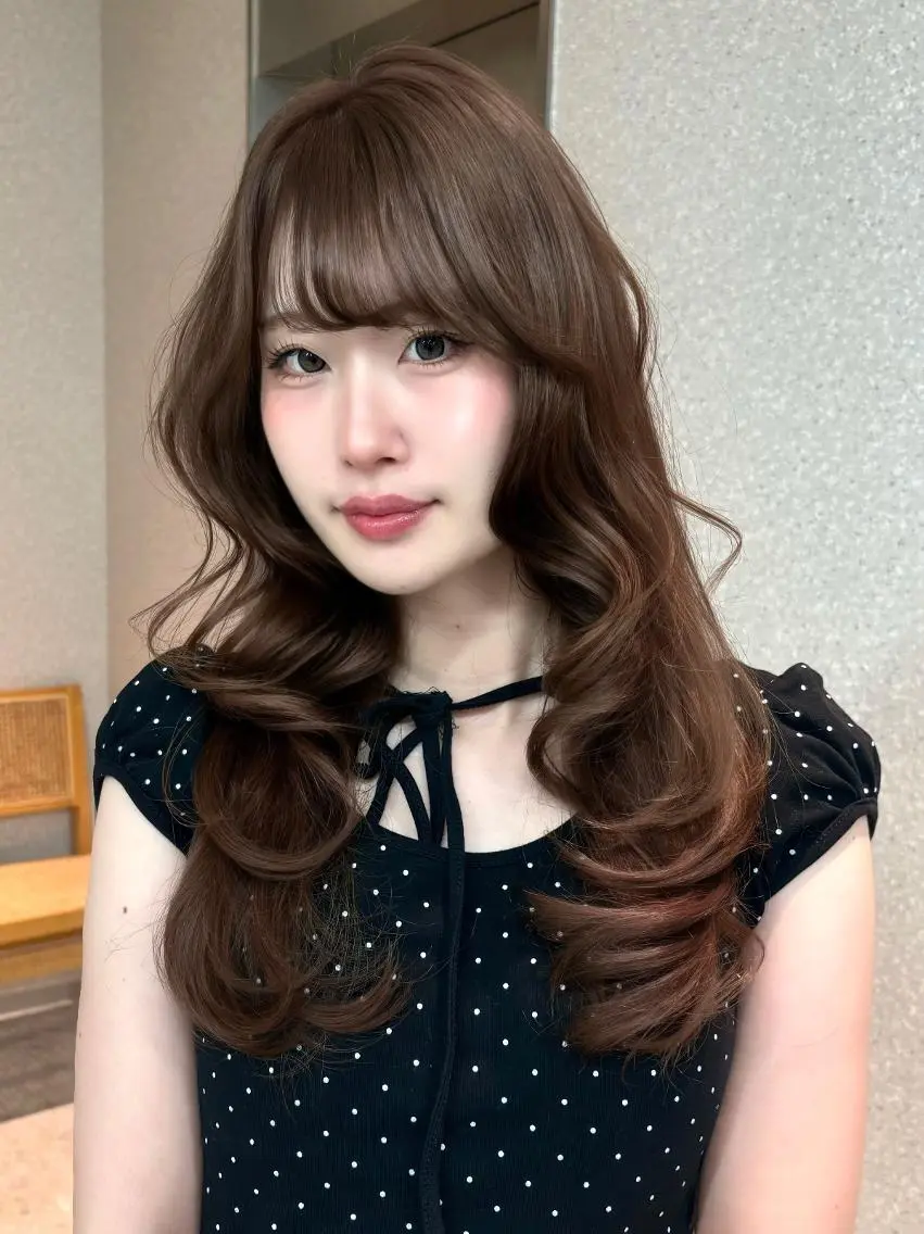ロング 顔周りカット ハイレイヤー 韓国風ヘア レイヤーカット カット ヘアカラー トリートメント SEIRA 透明感 ☆トレンドヘア☆のヘアスタイル