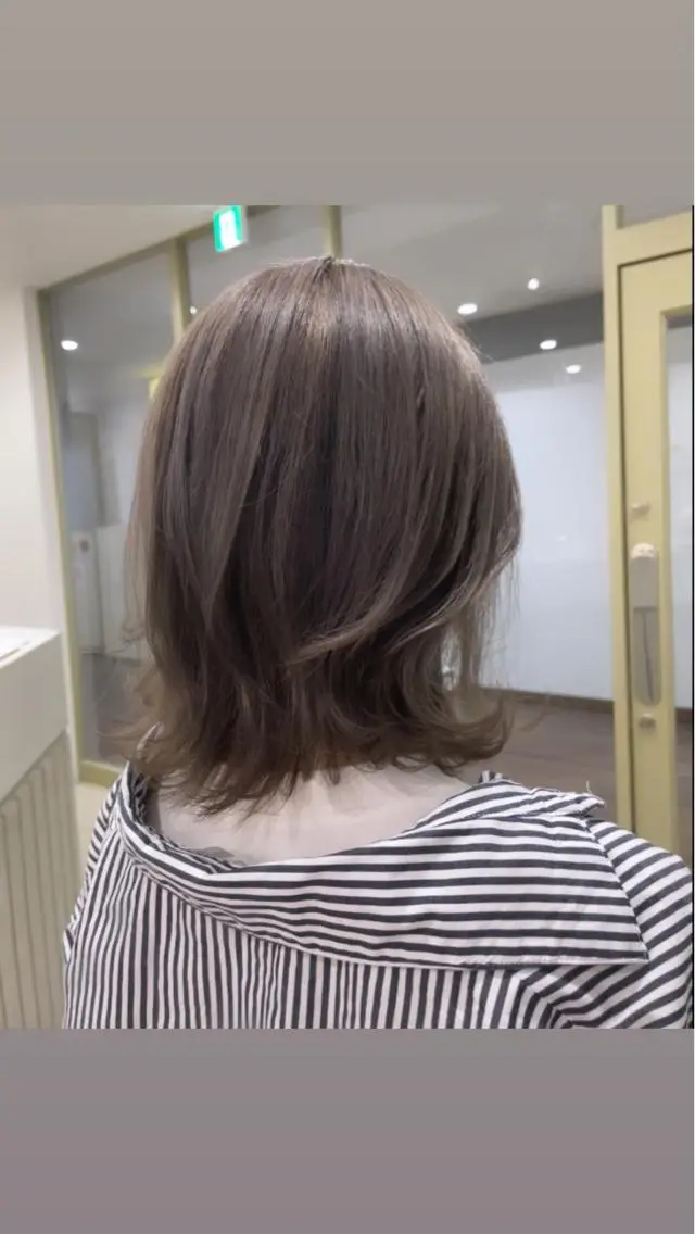 カラー カットパーマモデル 山中 遥のヘアスタイル