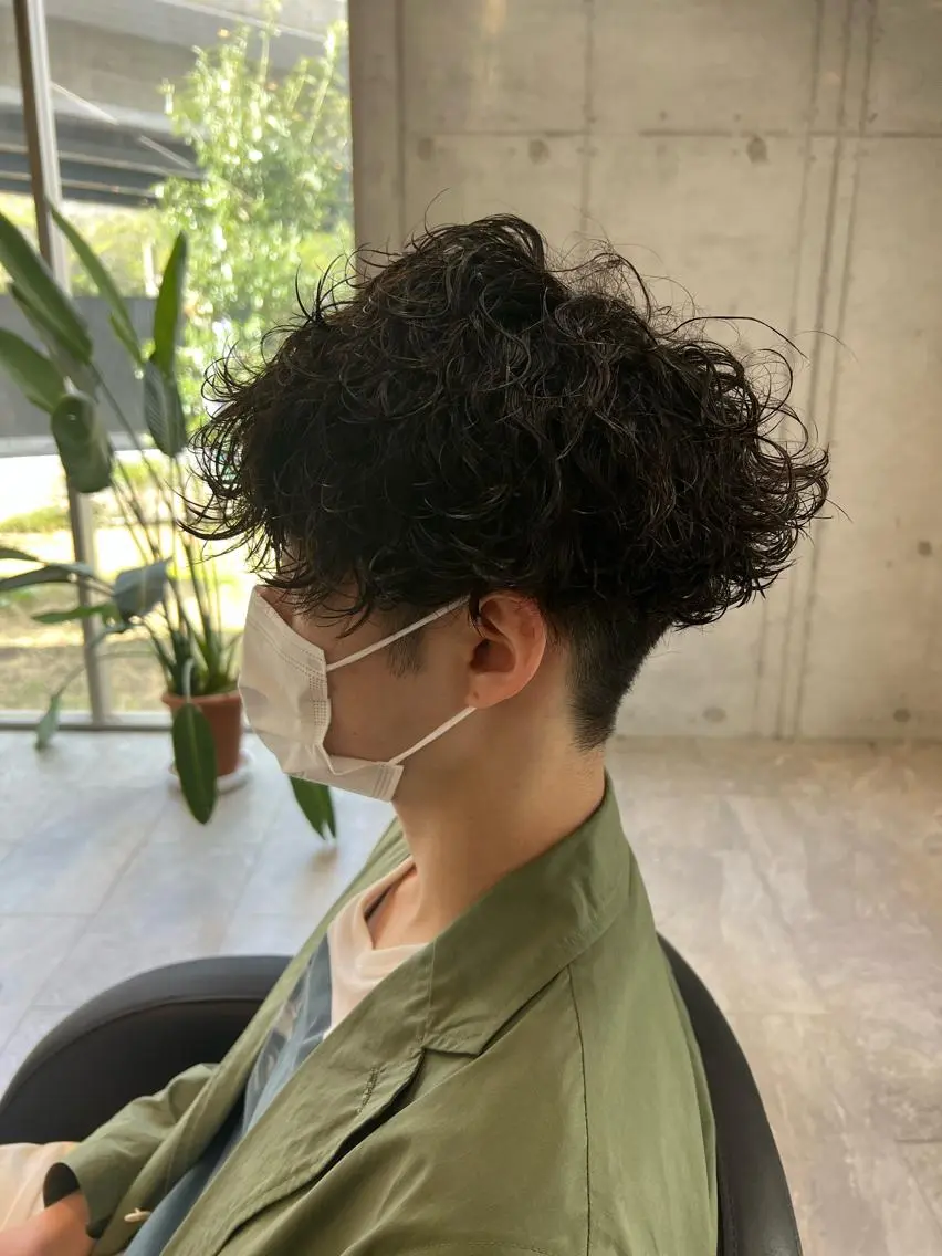 パーマ メンズ カット パーマ ⭕️メンズパーマ⭕️ 山口 裕太郎のヘアスタイル