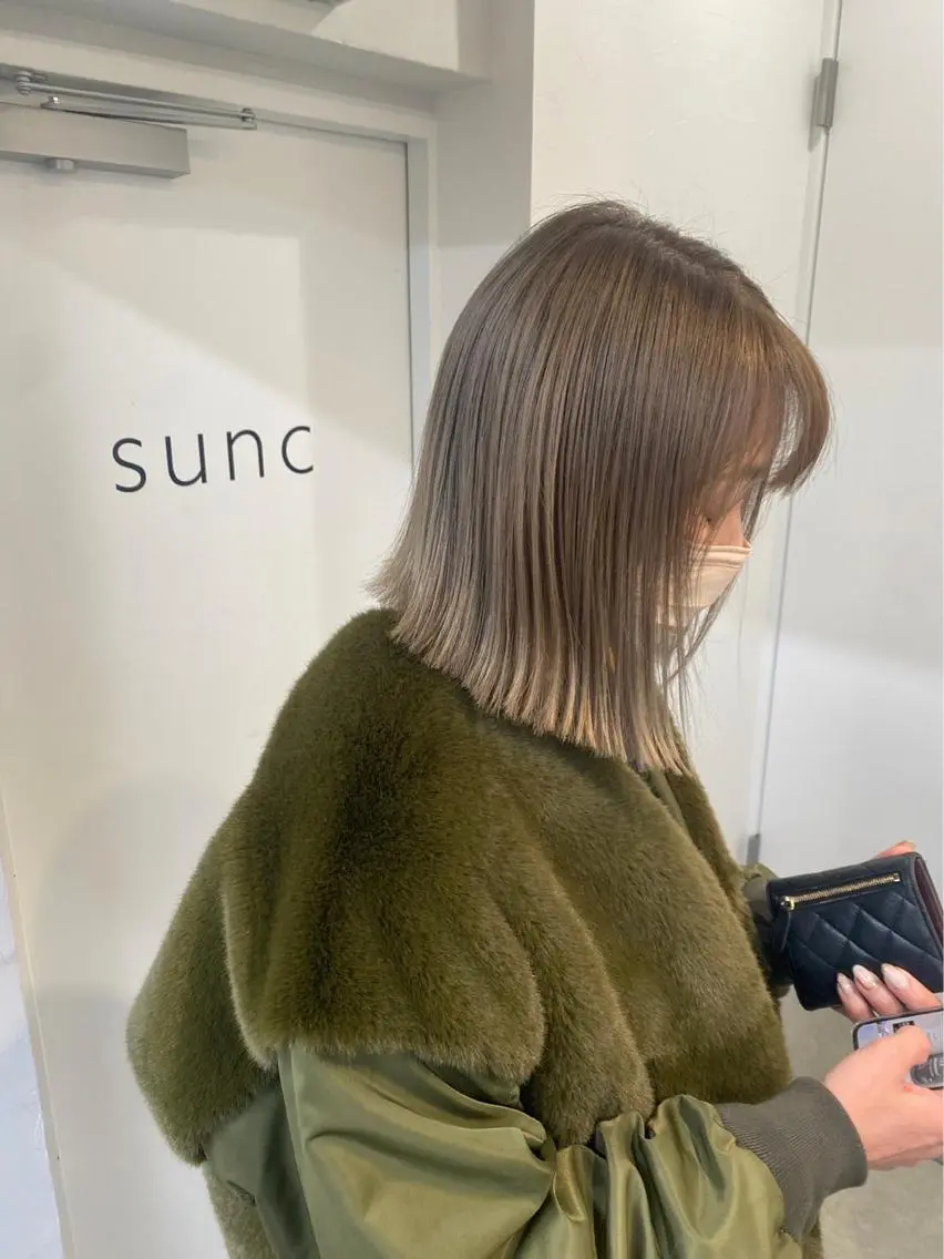 ミディアム カラー ベージュカラー ブリーチ ケアブリーチ ダブルカラー ハイトーンカラー ヘアカラー トリートメント エクステモデル募集 💗大阪梅田/川上のヘアスタイル