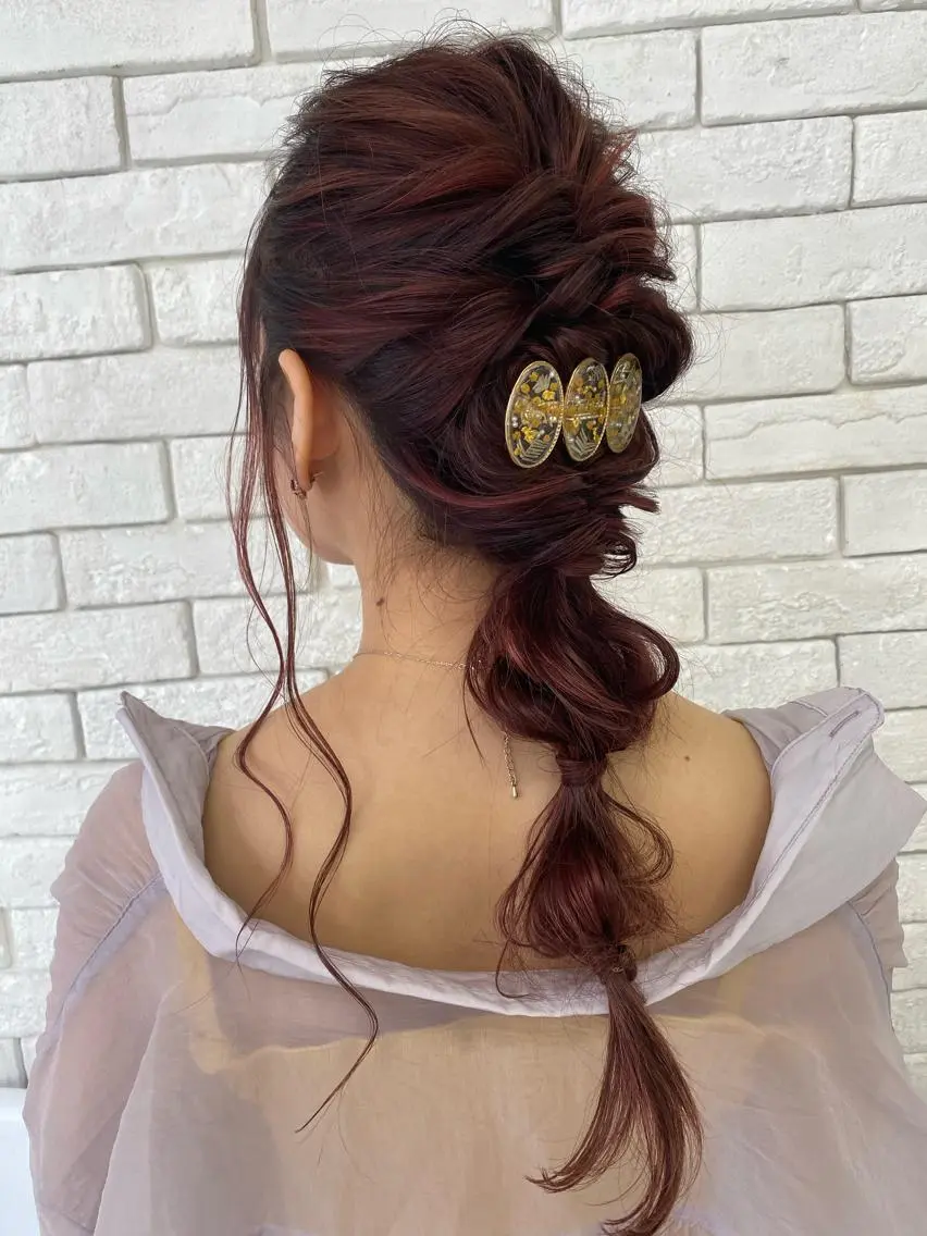 ロング ヘアアレンジ レイヤーカット/ ハイライト　千咲季のヘアスタイル
