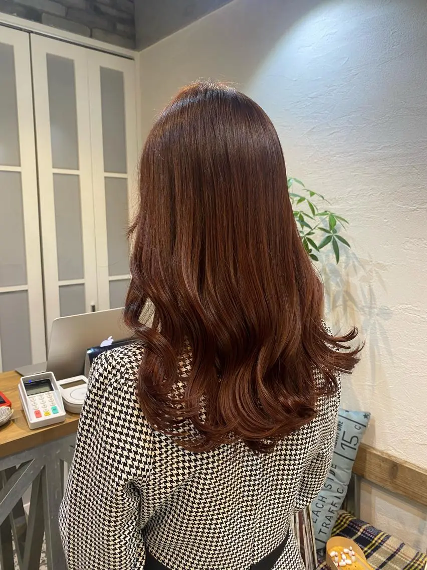 ロング カラー ブリーチ 透明感カラー ブリーチなしカラー ピンクカラー 学生 韓国ヘア☁️ mitsukiのヘアスタイル
