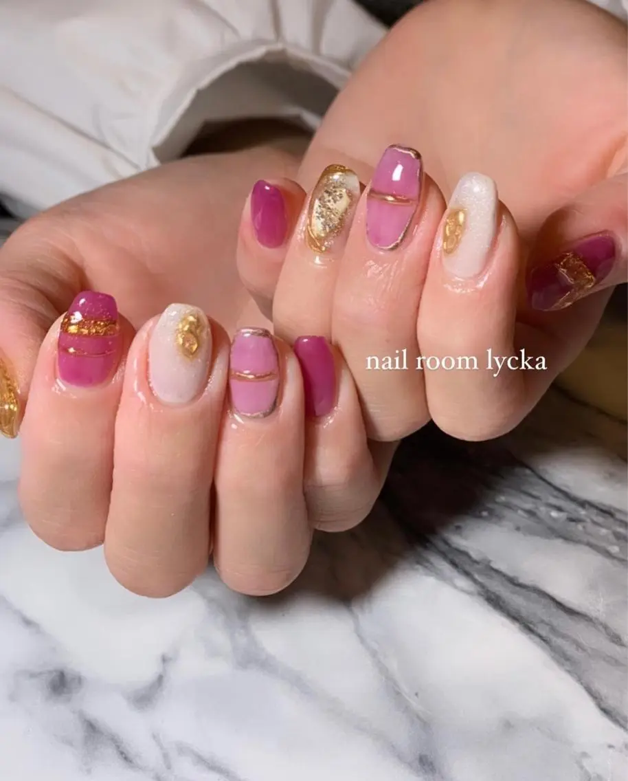 ネイル ネイルルームリッカ 𝐦𝐚𝐲𝐮のネイルデザイン