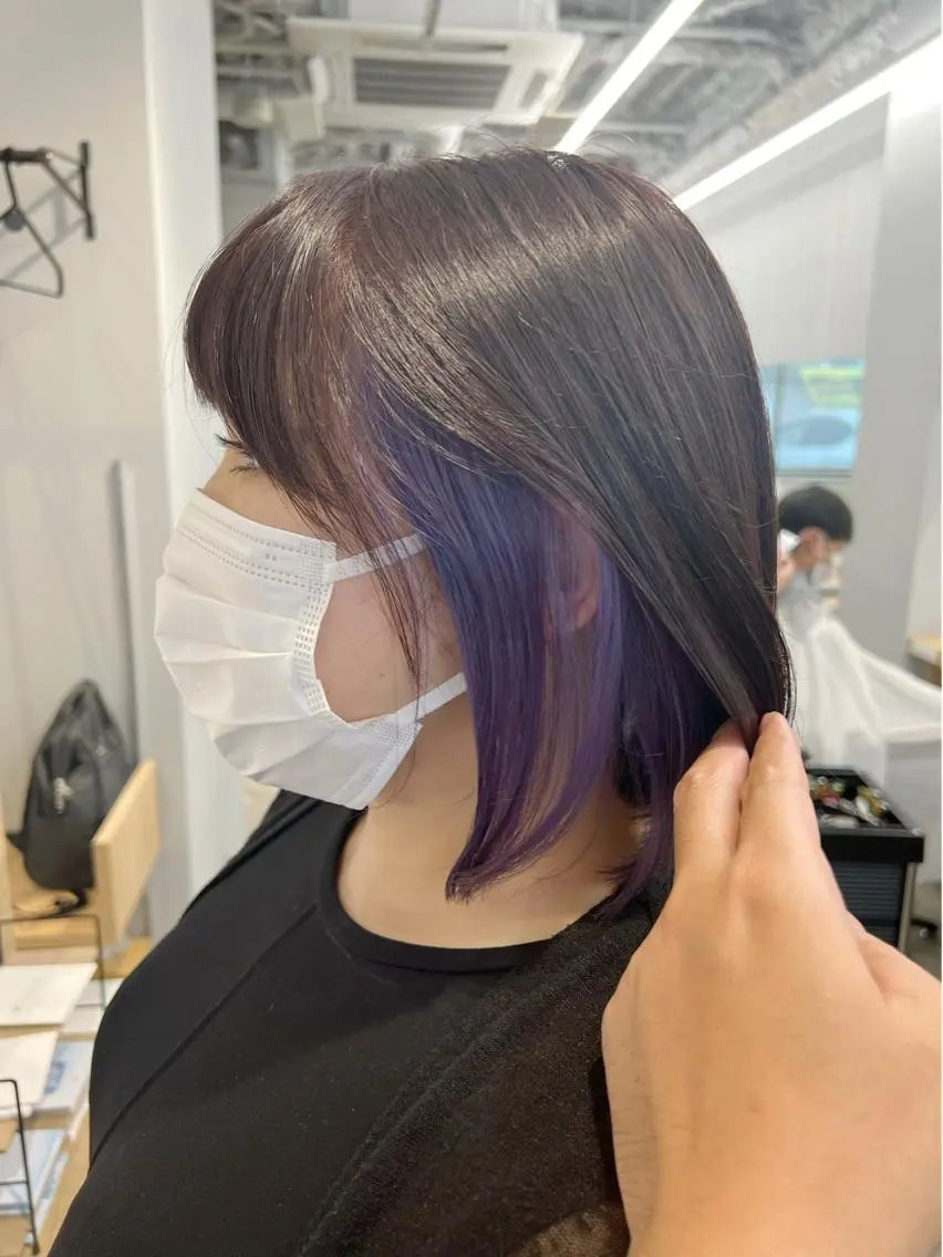 ショート カラー インナーカラー パープルカラー 代表 YUKI ☆のヘアスタイル