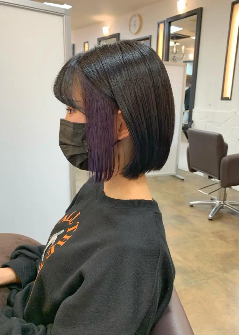 ショート カラー グレージュ ラベンダーカラー ラベンダーグレージュ ラベンダーグレー ヘアカラー トリートメント 矢野 晃平のヘアスタイル