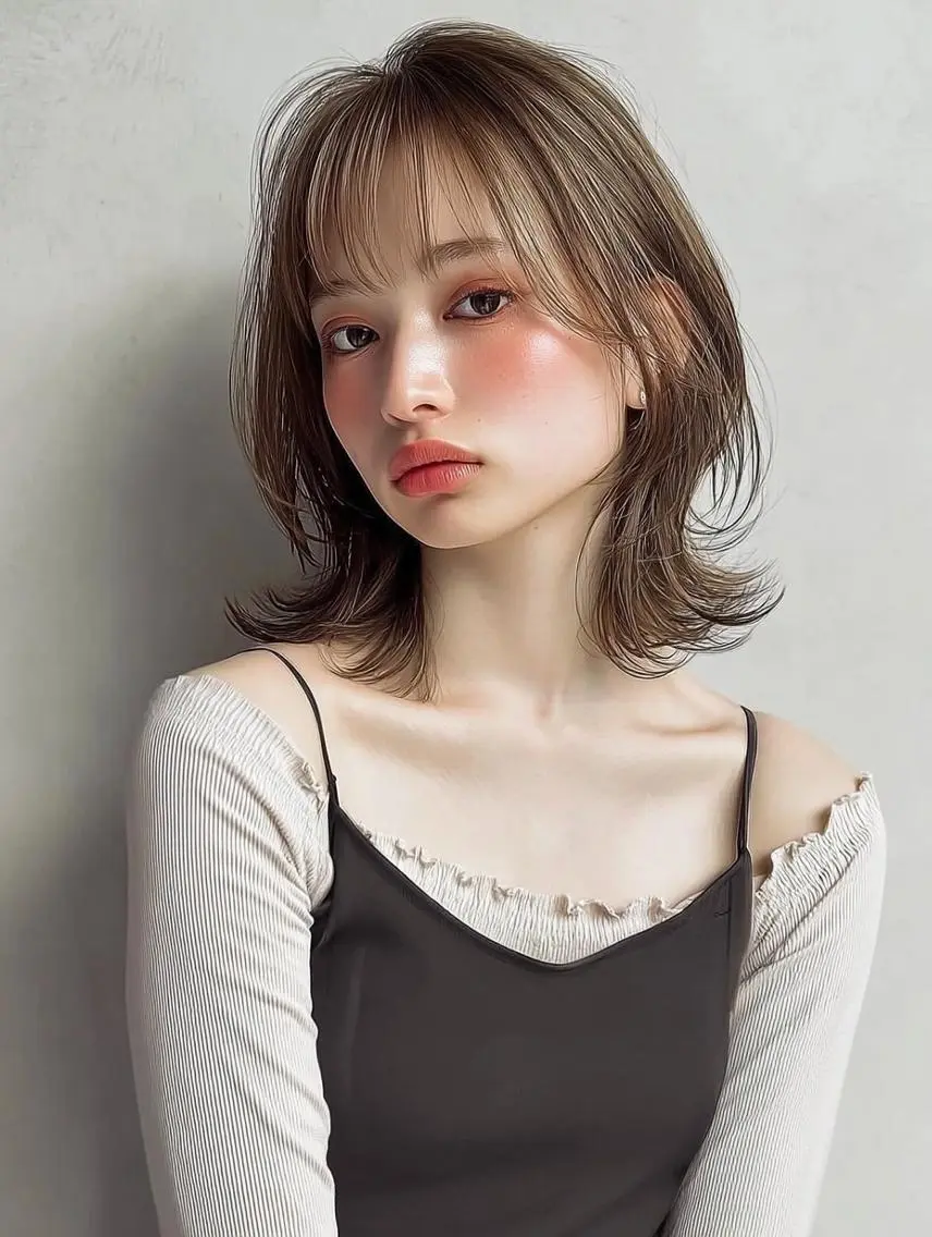 ミディアム カラー ブリーチ ダブルカラー 髪質改善 縮毛矯正 トリートメント カット ヘアカラー レイヤーカット✨ 福井雄登のヘアスタイル