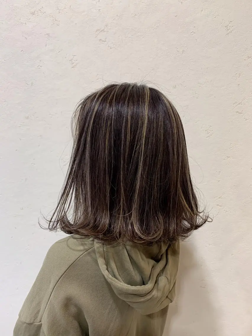ミディアム カラー ヘアカラー トリートメント 天野 開のヘアスタイル
