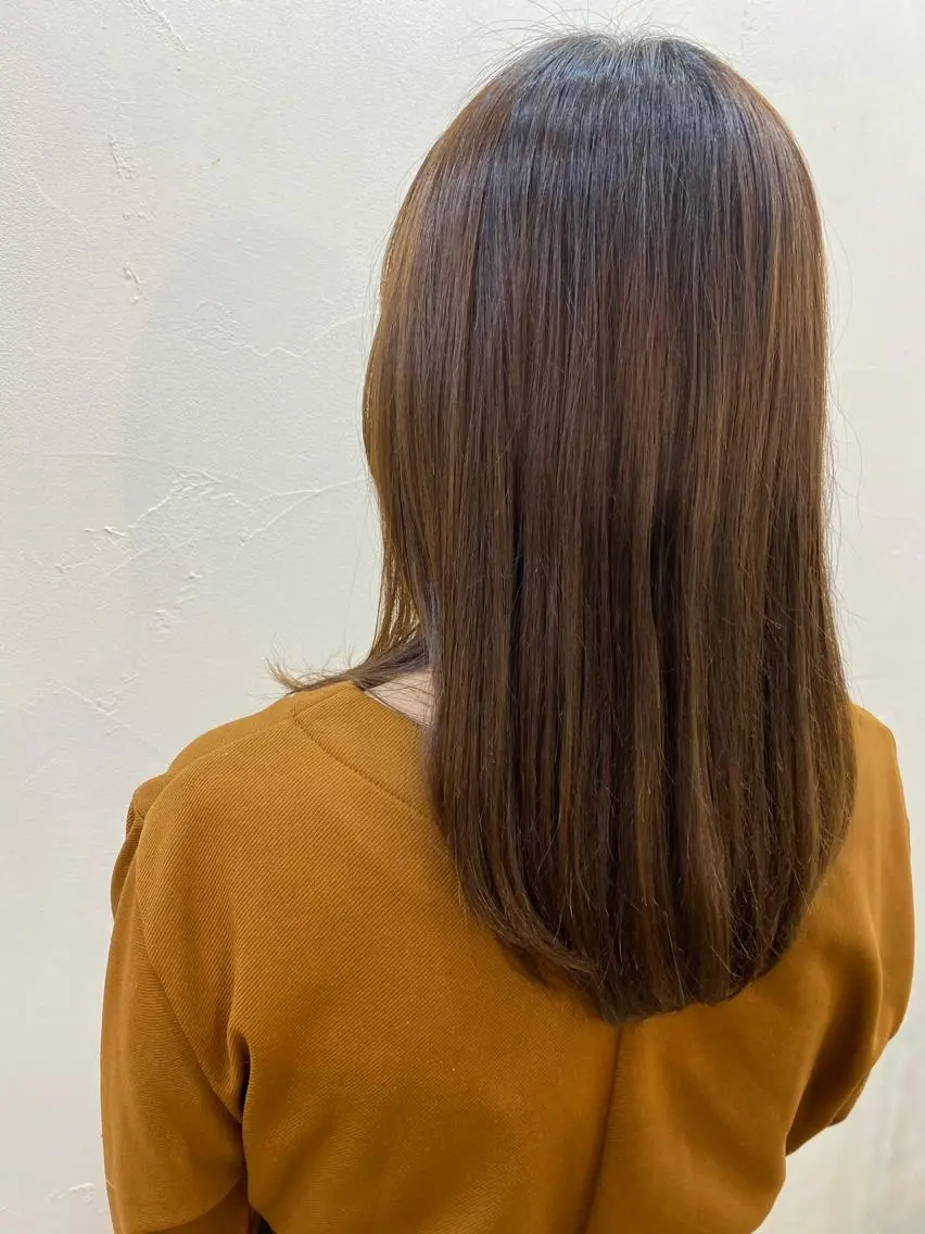セミロング ヘアアレンジ 縮毛矯正 志賀 あずみのヘアスタイル