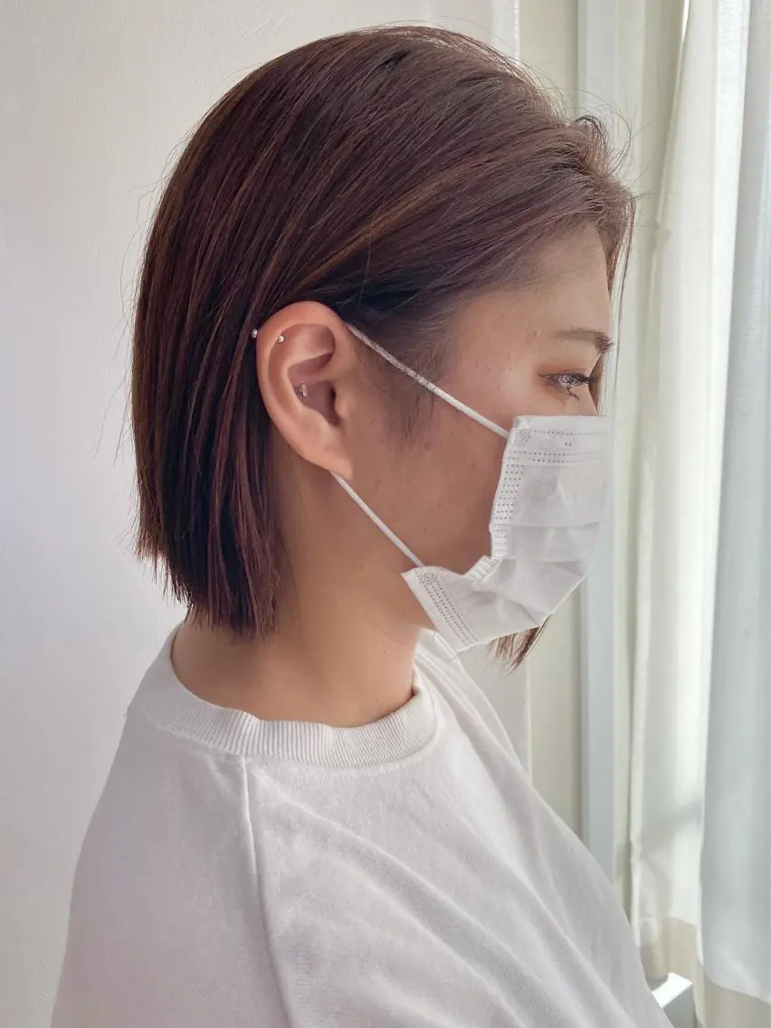 ミディアム カラー ヘアアレンジ カット ヘアカラー トリートメント IVY villa Suzu.のヘアスタイル